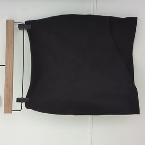 Black Stretchy Tulip Front Mini Skirt